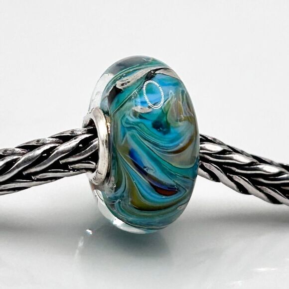 TROLLBEADS Rare Van Gogh Unique #1 LAA 925S colorful swirls, style of the artist - Picture 2 of 9